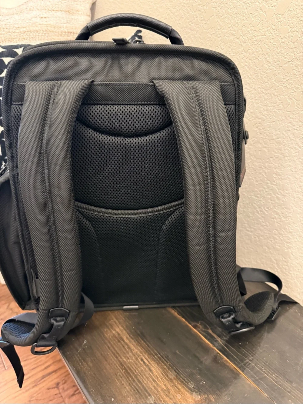 Tumi Black Backpack with JDC Patch